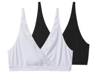 esmara Set van 2 voedingsbeha's zonder beugel (Zwart/wit, M (40/42)) esmara Set van 2 voedingsbeha's zonder beugel (Zwart/wit, M (40/42))