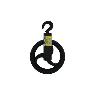 Hofftech Katrol - Hijshaak - Ø 180 mm met Haak - Zwart Gietijzer