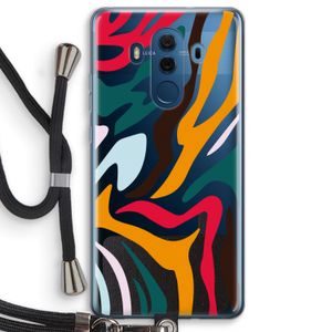 Colored Zebra: Huawei Mate 10 Pro Transparant Hoesje met koord