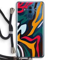 Colored Zebra: Huawei Mate 10 Pro Transparant Hoesje met koord