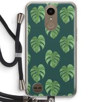 Monstera leaves: LG K10 (2017) Transparant Hoesje met koord