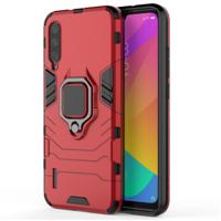 PC + TPU schokbestendige beschermhoes met magnetische ring houder voor Xiaomi CC9e/a3 (rood)