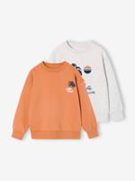 Set van 2 sweaters "Cool and Fun" terracottategel