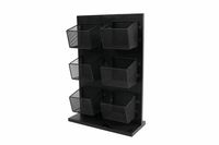 Theerek Mandy 2x3 zwart hout/metaal 22x8x32cm - thumbnail