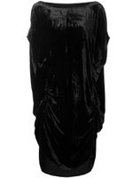 Paula Knorr robe mi-longue en velours - Noir