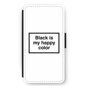 Black is my happy color: iPhone 12 mini Flip Hoesje
