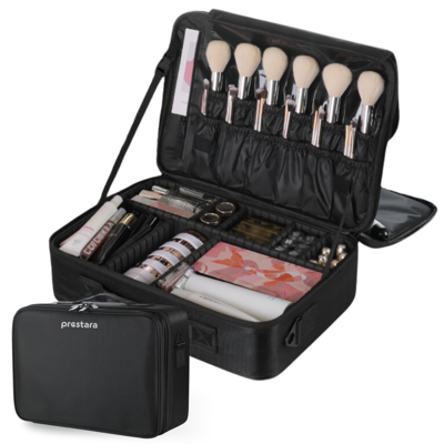 Zwarte Make-up Koffer - Jouw Perfecte Beauty Organizer voor Thuis en Reizen! - Maat L