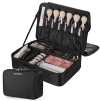 Zwarte Make-up Koffer - Jouw Perfecte Beauty Organizer voor Thuis en Reizen! - Maat L