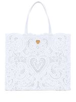 Dolce & Gabbana grand sac à main Beatrice en dentelle Cordonetto - Blanc Dolce & Gabbana grand sac à main Beatrice en dentelle Cordonetto - Blanc