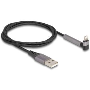 Delock USB-laadkabel USB 2.0 Apple Lightning stekker, USB-A stekker 1.5 m Zwart, Grijs 85404