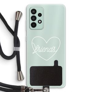 Friends heart pastel: Samsung Galaxy A52s 5G Transparant Hoesje met koord