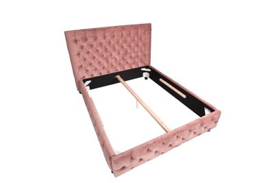 Bed PARIS CHESTERFIELD 160x200cm fluweel dofroze - 39994