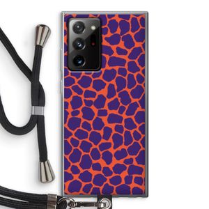 Purple Giraffe: Samsung Galaxy Note 20 Ultra / Note 20 Ultra 5G Transparant Hoesje met koord