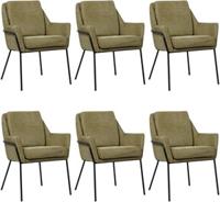 Set van 6 Leren design eetkamerstoelen Mix - Echt leer, Industrieel, Comfortabel en kies uit meer dan 150+ kleuren - Ontdek de Vele Leersoorten en Kleuren bij ShopX