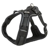 Trixie hondentuig premium flexmesh brede borst zwart Trixie hondentuig premium flexmesh brede borst zwart
