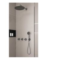 Regendouche set SaniClear Plus | Inbouw | Thermostaatkraan | Rond | Gunmetal