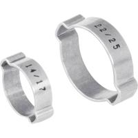 Norma NORMA Bevestigingsring met 2 oren 1107012025 Bundel-Ø (bereik) 22 tot 25 mm Zilver 1 stuk(s)