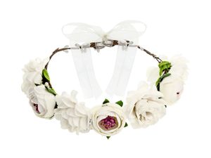 Haarband Bloemen Wit