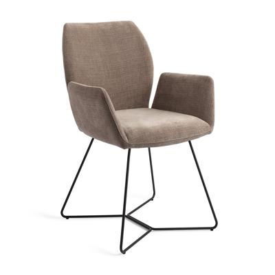Jesper Home Eetkamerstoel 'Misaki' Beehive Black, kleur Mocha Mist