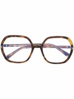 TOM FORD Eyewear lunettes de vue à monture ronde oversize - Marron