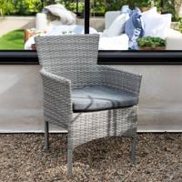 Nohr Tuinstoel 'Theressa' Wicker, kleur Grijs