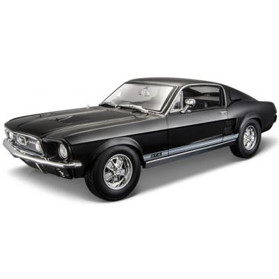 Modelauto/speelgoedauto Ford Mustang 1967 - zwart - schaal 1:18