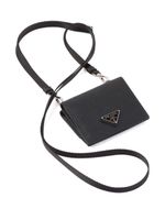 Prada porte-cartes en cuir Saffiano - Noir - thumbnail