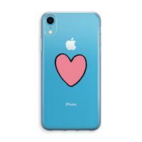 Hartje: iPhone XR Transparant Hoesje