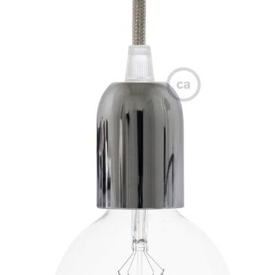 Zwarte drop cap E27 fitting modern
