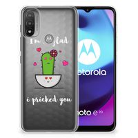 Motorola Moto E20 | E40 Telefoonhoesje met Naam Cactus Glad