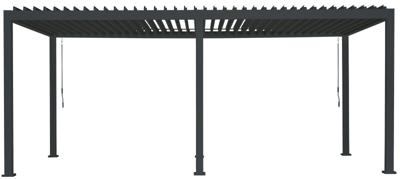 Overkapping vierkant XL Rota 360 cm x 720 cm Matt royal grey - Suns