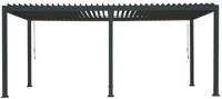 Overkapping vierkant XL Rota 360 cm x 720 cm Matt royal grey - Suns