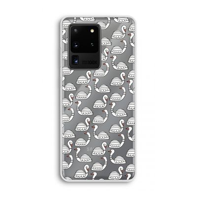 Zwanen: Samsung Galaxy S20 Ultra Transparant Hoesje