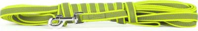 Lange lijn hond - Antislip - 20mm x 10m - Met handvat - Neon