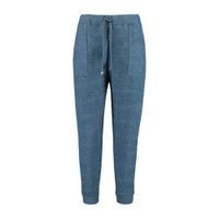 MS Mode gemêleerde slim fit sweatpants donkerblauw - thumbnail