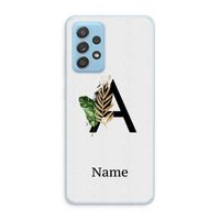 Charcoal Flora: Samsung Galaxy A73 Transparant Hoesje