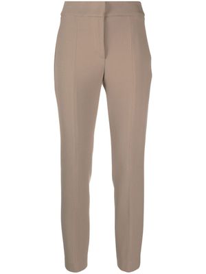 Peserico pantalon slim à coupe courte - Marron