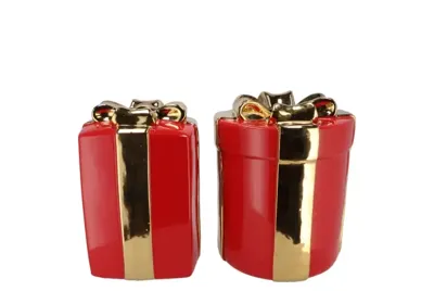 JOY JOLLY RED VASE PRESENT 16X20CM