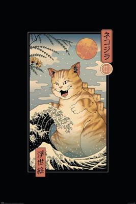 Poster Vincent Trinidad Catzilla Ukiyoe 61x91,5cm