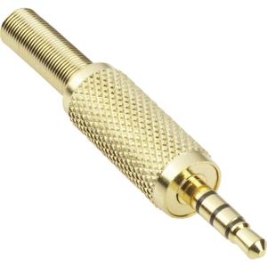 TRU COMPONENTS 1578821 Jackplug 3,5 mm Stekker, recht Aantal polen: 4 Stereo Goud 1 stuk(s)