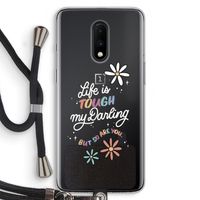 Tough Life: OnePlus 7 Transparant Hoesje met koord