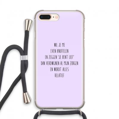 Relatief: iPhone 7 PLUS Transparant Hoesje met koord