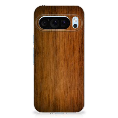 Google Pixel 9 | 9 Pro | Bumper Hoesje | Donker Hout
