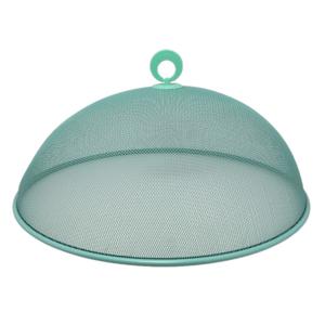 Metalen vliegenkap/voedselkap mintgroen rond 35 cm