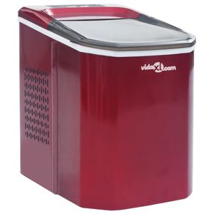 VidaXL 51099 ijsblokjes maker Draagbare ijsblokjesmachine 15 kg/24u 112 W Rood