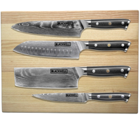 Blackwell Messenset Damascus 4-delig + GRATIS Blackwell Snijplank 50 x 40 x 4 cm