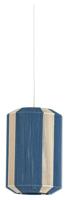 Light & Living Hanglamp Kozana 30cm - Blauw/Crème