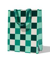 HEMA Cadeautas groen geblokt (goud)