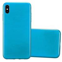 Cadorabo Hoesje geschikt voor Apple iPhone XS MAX in TURKOOIS - Beschermhoes TPU silicone Case Cover Brushed - thumbnail