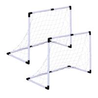 Home Deco Factory Voetbaldoel set - 2x - 50 x 20 x 16 cm - kunststof - met accessoires
